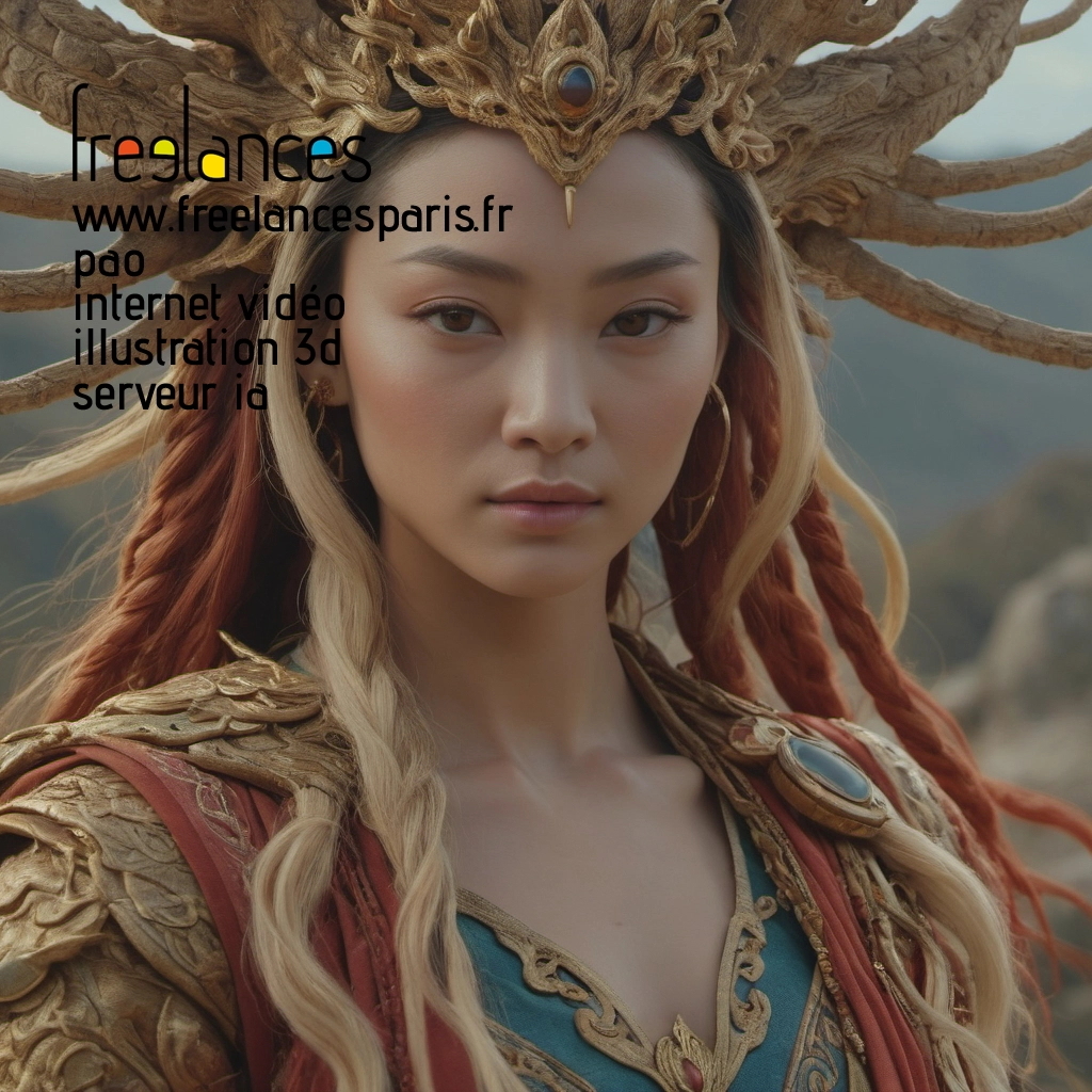 Pao mise en page internet vidéo illustration 3d serveur IA générative AI freelance paris studio de création magazines 8le4d6f0